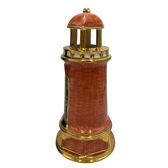 Thomas Kinkade Light of Peace Light Up Porcelain Lighthouse Figurine 2004 Vtg - Picture 7 of 16